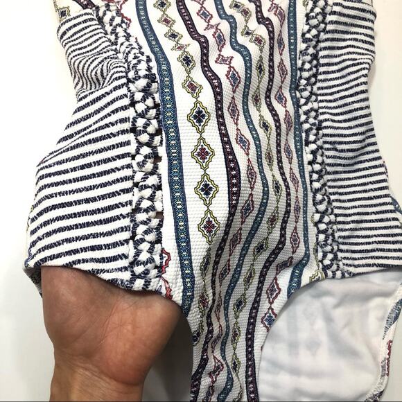 Jessica Simpson Moroccan Stripe One-Piece Swimsuit - Picture 4 of 6